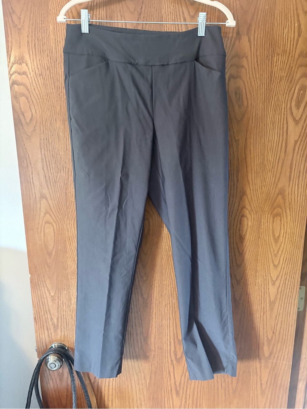 Tribal Straight-Leg Pants in Charcoal Gray